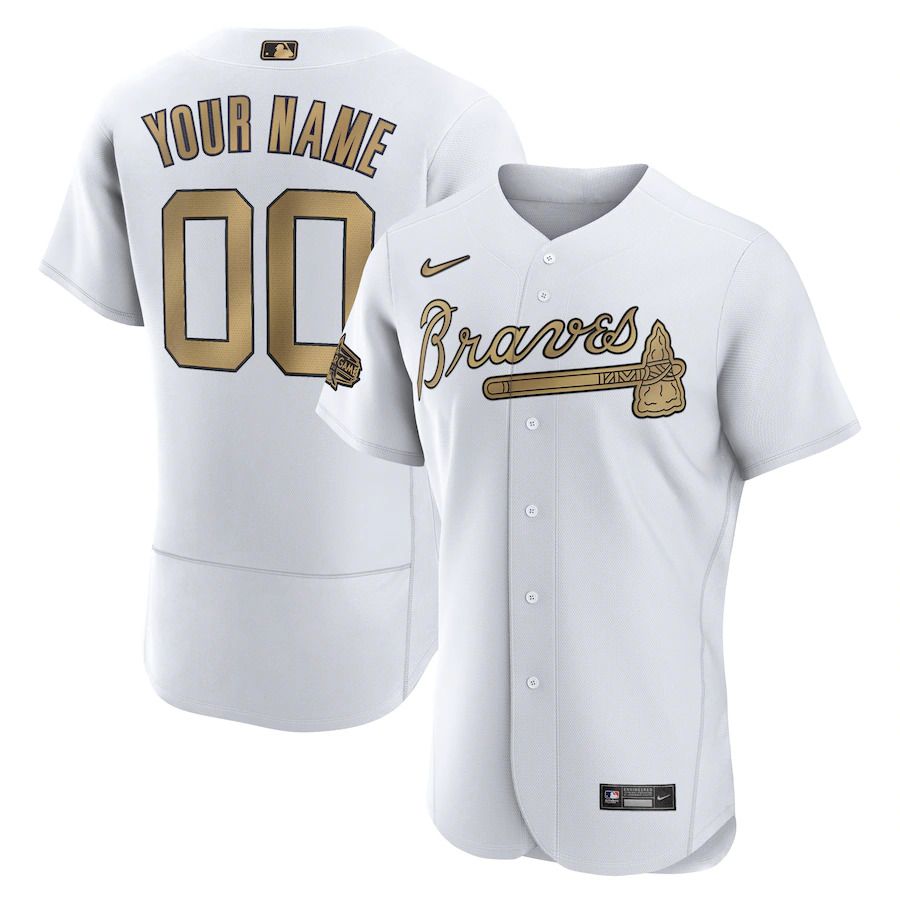 Men Atlanta Braves Nike White 2022 MLB All Star Game Authentic Custom MLB Jersey